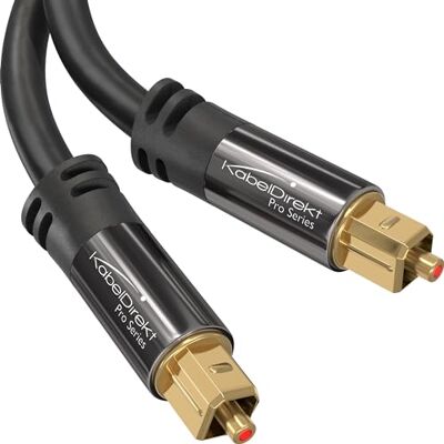 KabelDirekt – Optisk digital ljudkabel TOSLINK – 6m – Soundbar Fiberoptisk kabel, för Home Theater, PS4, XBOX KabelDirekt – Optisk digital ljudkabel TOSLINK – 6m – Soundbar Fiberoptisk kabel, för Home Theater, PS4, XBOX