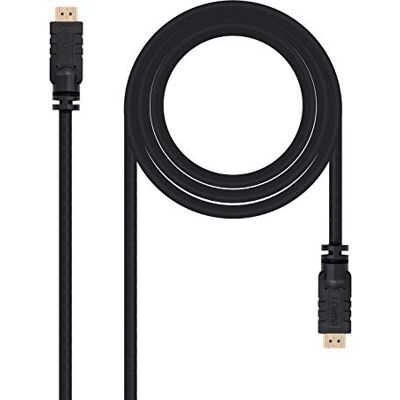 Monkey Ladder HDMI V1.4 Ethernet höghastighetskabel med ferrit med repeater/HEC, A/M-A/M, hane-hane, svart, 15 mts Monkey Ladder HDMI V1.4 Ethernet höghastighetskabel med ferrit med repeater/HEC, A/M-A/M, hane-hane, svart, 15 mts