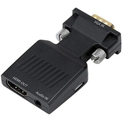 PremiumCord VGA till HDMI-omvandlare med ljudingång och ljudkabel, upplösning Full HD 1080p 60Hz, guldpläterade kontakter, färg svart PremiumCord VGA till HDMI-omvandlare med ljudingång och ljudkabel, upplösning Full HD 1080p 60Hz, guldpläterade kontakter, färg svart