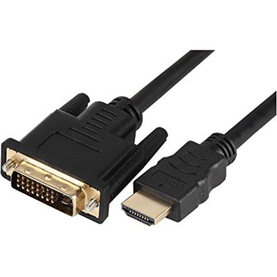 PROSIGNAL Pro Signal PSG91377 hög hastighet 4K UHD HDMI bly, hane till DVI-D hane guldpläterade kontakter, 3 m, svart PROSIGNAL Pro Signal PSG91377 hög hastighet 4K UHD HDMI bly, hane till DVI-D hane guldpläterade kontakter, 3 m, svart