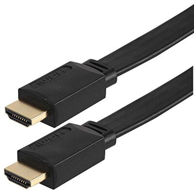 PROSIGNAL Pro Signal PSG91321 hög hastighet 4K UHD HDMI bly, hane till hane, platt lågprofilkabel, guldpläterad, 1 m, svart PROSIGNAL Pro Signal PSG91321 hög hastighet 4K UHD HDMI bly, hane till hane, platt lågprofilkabel, guldpläterad, 1 m, svart