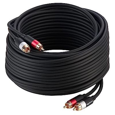 Amazon Basics RCA cinch-ljudkabel, 2-stiftskontakt till 2-stiftskontakt, 10 m, antracitgrå Amazon Basics RCA cinch-ljudkabel, 2-stiftskontakt till 2-stiftskontakt, 10 m, antracitgrå
