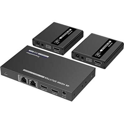 PremiumCord HDMI 1-2 splitter + förlängare via CAT6/6a/7, Ultra HD 4K@30Hz vid 70 m, metallhölje, 2 mottagare med nätaggregat, Dolby TrueHD, 3D, EDID, CEC, HDCP2.2 PremiumCord HDMI 1-2 splitter + förlängare via CAT6/6a/7, Ultra HD 4K@30Hz vid 70 m, metallhölje, 2 mottagare med nätaggregat, Dolby TrueHD, 3D, EDID, CEC, HDCP2.2