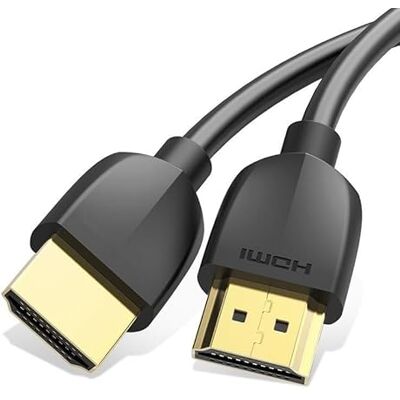 Watio Wave HDMI-kabel – 1 m HDMI V2.0-kabel, 4K-upplösning, M-M-kontakter, kompatibel med bärbara enheter, svart Watio Wave HDMI-kabel – 1 m HDMI V2.0-kabel, 4K-upplösning, M-M-kontakter, kompatibel med bärbara enheter, svart