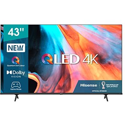 Hisense 43" QLED UHD 43E78HQ, Smart TV VIDAA 5.0, HDR Dolby Vision, VA, Alexa röstkontroller, DVB-T2/S2 HEVC 10 tuner, 4K Hisense 43" QLED UHD 43E78HQ, Smart TV VIDAA 5.0, HDR Dolby Vision, VA, Alexa röstkontroller, DVB-T2/S2 HEVC 10 tuner, 4K