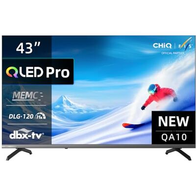 CHIQ Google QLED 4K UHD 43QA10 43" Smart TV (109 cm) HDR10, VRR och ALLM Ultratunn metalldesign utan ram Dolby Audio Ny modell 2025 CHIQ Google QLED 4K UHD 43QA10 43" Smart TV (109 cm) HDR10, VRR och ALLM Ultratunn metalldesign utan ram Dolby Audio Ny modell 2025