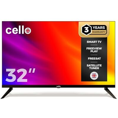Cello 32" Smart TV LG WebOS HD Ready Fernseher med trippeltuner S2 T2 FreeSat Bluetooth Disney+ Netflix Apple TV + Prime Video Cello 32" Smart TV LG WebOS HD Ready Fernseher med trippeltuner S2 T2 FreeSat Bluetooth Disney+ Netflix Apple TV + Prime Video