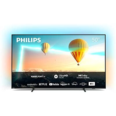 Philips 50PUS8007/12 4K UHD 3-sidig 50-Tum HDR Android TV, Dolby Vision, Dolby Atmos, 3-sidig Ambilight, AI-röststyrning, Philips 50PUS8007/12 4K UHD 3-sidig 50-Tum HDR Android TV, Dolby Vision, Dolby Atmos, 3-sidig Ambilight, AI-röststyrning,
