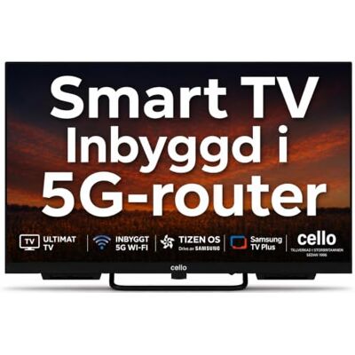 Cello Voyager C24TZR-VOY 24-tums smart-tv, 12 V/230 V, inbyggd 5G-wifi-router och hotspot, Samsung Tizen OS och trippeltuner Cello Voyager C24TZR-VOY 24-tums smart-tv, 12 V/230 V, inbyggd 5G-wifi-router och hotspot, Samsung Tizen OS och trippeltuner