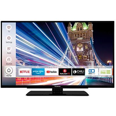 Techwood U40T52C 102 cm (40 tum) TV-apparat (4K Ultra HD, HDR10, Triple Tuner, Smart TV, Prime Video, fungerar med Alexa, Dolby Audio) Techwood U40T52C 102 cm (40 tum) TV-apparat (4K Ultra HD, HDR10, Triple Tuner, Smart TV, Prime Video, fungerar med Alexa, Dolby Audio)