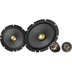 Pioneer TS-A1601C 16,5 cm 2-komponent högtalarset med 2 högtalare (max 350W vardera, 80W sinus), kraftfullt ljud, hög verkningsgrad, 48 mm installationsdjup, 144 mm installationsutskärning, med galler