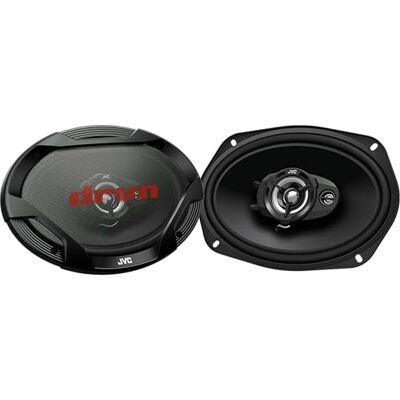 JVC CS-DR6932 DRVN serien, 6 x 9 tum 3-vägs bilhögtalare, 500 W toppbelastningsförmåga, 70 W RMS, 4 ohm, 50 mm mellanregister och 12 mm kalottdiskantspelare, inkl. lock, 2 stycken JVC CS-DR6932 DRVN serien, 6 x 9 tum 3-vägs bilhögtalare, 500 W toppbelastningsförmåga, 70 W RMS, 4 ohm, 50 mm mellanregister och 12 mm kalottdiskantspelare, inkl. lock, 2 stycken