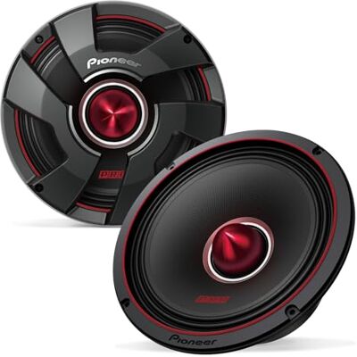 Pioneer TS-M801PRO P.R.O. Serie 8 tum 700 W max kraft, blandad massa kon, hög effektivitet mellanbassdriver – PRO-serien komponenthögtalare (par) Perfekt för High-SPL-byggnader och pro-nivå billjud Pioneer TS-M801PRO P.R.O. Serie 8 tum 700 W max kraft, blandad massa kon, hög effektivitet mellanbassdriver – PRO-serien komponenthögtalare (par) Perfekt för High-SPL-byggnader och pro-nivå billjud