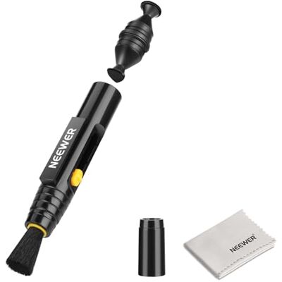NEEWER 2 i 1 kamera objektiv rengöring tillbehör kit för elektronik, mobiltelefon, surfplatta, bärbar dator, 1 x dubbelhuvud objektiv penna borste + 1 x rengöringsduk, HM-51 NEEWER 2 i 1 kamera objektiv rengöring tillbehör kit för elektronik, mobiltelefon, surfplatta, bärbar dator, 1 x dubbelhuvud objektiv penna borste + 1 x rengöringsduk, HM-51