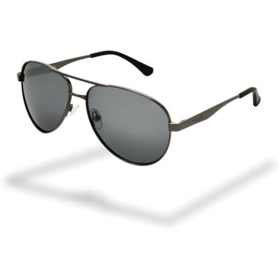 Foster Grant Wrangler Trail Wind solglasögon – polariserad aviator gunmetal, fjädergångjärn, rökfärgade reptåliga glas, metallmontyr & UV400-skydd Foster Grant Wrangler Trail Wind solglasögon – polariserad aviator gunmetal, fjädergångjärn, rökfärgade reptåliga glas, metallmontyr & UV400-skydd