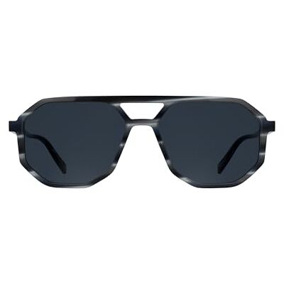 KARL LAGERFELD Solglasögon för män KL6226S – Randig blå med solid svart lins KARL LAGERFELD Solglasögon för män KL6226S – Randig blå med solid svart lins