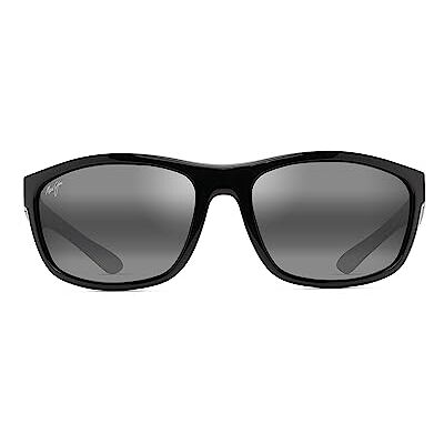 Maui Jim NUU Landing Glasögon, Black Gloss with Black Rubber, 62/18/123 Unisex Vuxna, Svart glans med svart gummi, 62/18/123 Maui Jim NUU Landing Glasögon, Black Gloss with Black Rubber, 62/18/123 Unisex Vuxna, Svart glans med svart gummi, 62/18/123