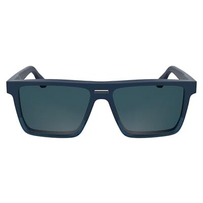 Calvin Herrars Sunglasses CK25501S blå med fast blå lins, Blå, One size Calvin Herrars Sunglasses CK25501S blå med fast blå lins, Blå, One size