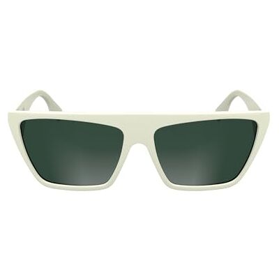 KARL LAGERFELD Unisex vuxen solglasögon KL6186S vit med solida gröna linser, Vit, One size KARL LAGERFELD Unisex vuxen solglasögon KL6186S vit med solida gröna linser, Vit, One size