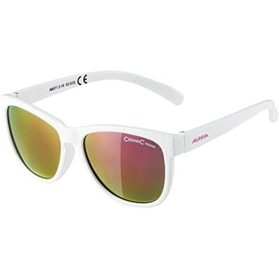 ALPINA Unisex Barn, LUZY Solglasögon, white gloss/pink, One Size ALPINA Unisex Barn, LUZY Solglasögon, white gloss/pink, One Size