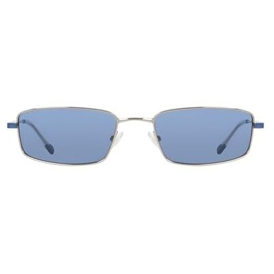 DKNY solglasögon för kvinnor DK119S – silver med solid blå lins DKNY solglasögon för kvinnor DK119S – silver med solid blå lins