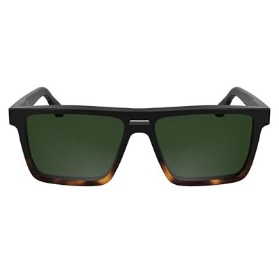 Calvin Herrars Sunglasses CK25501S Svart/Havana med solida gröna linser, Svart/Havana, One size Calvin Herrars Sunglasses CK25501S Svart/Havana med solida gröna linser, Svart/Havana, One size