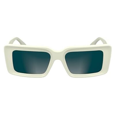 KARL LAGERFELD Women's Sunglasses KL6180S vit med fast blå lins, Vit, One size KARL LAGERFELD Women's Sunglasses KL6180S vit med fast blå lins, Vit, One size