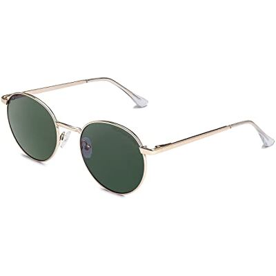 CLANDESTINE Unisex Solglasögon Orbit-modell Nylon HD Linser och rostfritt stålfäste En storlek 135 mm x 49 mm, Gyllene Orbit Nylon Hd Mörkgrön, one size CLANDESTINE Unisex Solglasögon Orbit-modell Nylon HD Linser och rostfritt stålfäste En storlek 135 mm x 49 mm, Gyllene Orbit Nylon Hd Mörkgrön, one size