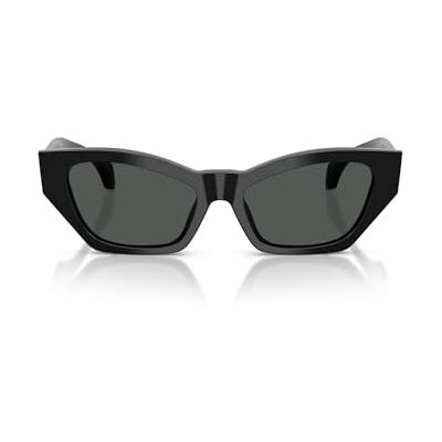 Versace Woman Sunglasses Black Frame, Dark Grey Lenses, 53MM Versace Woman Sunglasses Black Frame, Dark Grey Lenses, 53MM