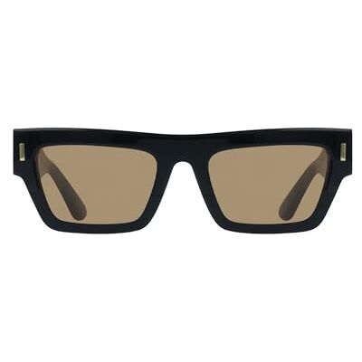 Calvin unisex vuxen solglasögon CK25510S – svart med solid brun lins, Svart, one size Calvin unisex vuxen solglasögon CK25510S – svart med solid brun lins, Svart, one size