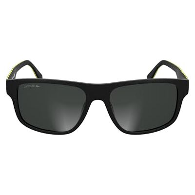 Lacoste Herr Sunglasses L6057S matt svart med solid grå lins, Matt svart, One size Lacoste Herr Sunglasses L6057S matt svart med solid grå lins, Matt svart, One size