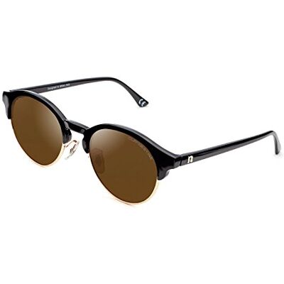 CLANDESTINE Sferico Unisex HD solglasögon – solglasögon bländfria för män och kvinnor., Sferico svart guld – brun, CLANDESTINE Sferico Unisex HD solglasögon – solglasögon bländfria för män och kvinnor., Sferico svart guld – brun,