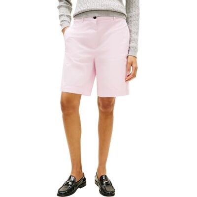 Tommy Hilfiger dam Co GMD Blend Chino kort WW0WW49648, lila, 38 Tommy Hilfiger dam Co GMD Blend Chino kort WW0WW49648, lila, 38
