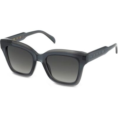 TOUS , SUNGLASSES, STOC81V-53-0N86, SHINY BLUE TOP + grå, dam, Flerfärgad, 53 TOUS , SUNGLASSES, STOC81V-53-0N86, SHINY BLUE TOP + grå, dam, Flerfärgad, 53