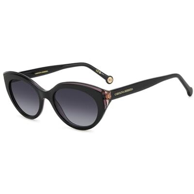 CAROLINA HERRERA Her 0250/S solglasögon, svart, 52 för kvinnor, Svart noir noir, 52 CAROLINA HERRERA Her 0250/S solglasögon, svart, 52 för kvinnor, Svart noir noir, 52