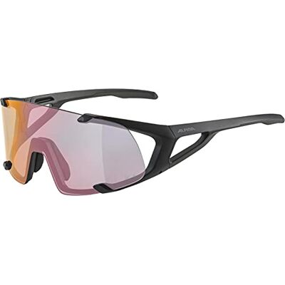 ALPINA Unisex Vuxna, HAWKEYE S QV Sportglasögon, black matt, One Size ALPINA Unisex Vuxna, HAWKEYE S QV Sportglasögon, black matt, One Size