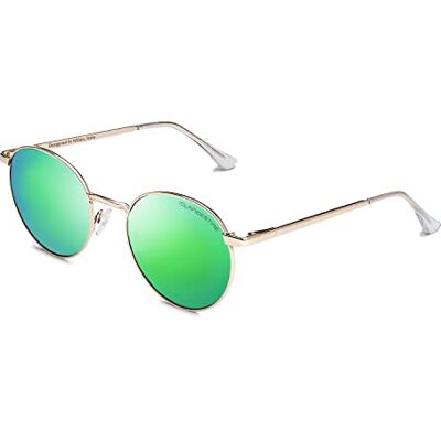CLANDESTINE modellkollektioner – män och kvinnor anti-bländning HD unisex solglasögon, Modell matt svart – grön spegel, one size CLANDESTINE modellkollektioner – män och kvinnor anti-bländning HD unisex solglasögon, Modell matt svart – grön spegel, one size