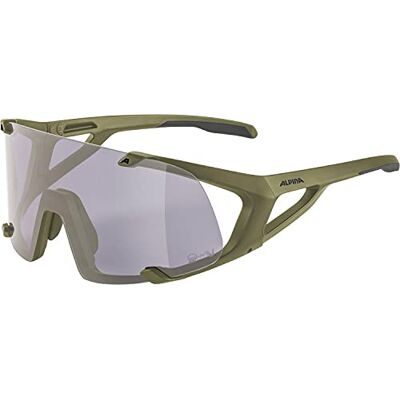 ALPINA Unisex Vuxna, HAWKEYE Q-LITE V Sportglasögon, olive matt, One Size ALPINA Unisex Vuxna, HAWKEYE Q-LITE V Sportglasögon, olive matt, One Size