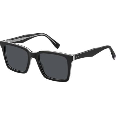 Tommy Hilfiger TH 2067/S solglasögon, svart, 53 för män, Svart noir noir, 53 Tommy Hilfiger TH 2067/S solglasögon, svart, 53 för män, Svart noir noir, 53