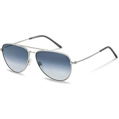 Rodenstock Lätta solglasögon för män i retrolook med ram i rostfritt stål, silver, L Rodenstock Lätta solglasögon för män i retrolook med ram i rostfritt stål, silver, L