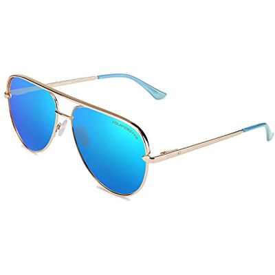 CLANDESTINE Unisex HD solglasögon – solglasögon bländfria för män och kvinnor., Hype exklusiv kollektion Panorama Gold Nylon Hd Blå, CLANDESTINE Unisex HD solglasögon – solglasögon bländfria för män och kvinnor., Hype exklusiv kollektion Panorama Gold Nylon Hd Blå,