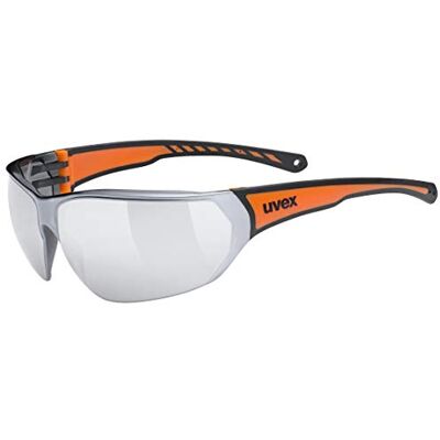 Uvex sportstyle 204, Sportglasögonen unisex – vuxen, black orange/silver, one size Uvex sportstyle 204, Sportglasögonen unisex – vuxen, black orange/silver, one size
