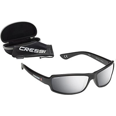 CRESSI NINJA SUNGLASSES BLACK MIRRORED LENS SILVER CRESSI NINJA SUNGLASSES BLACK MIRRORED LENS SILVER