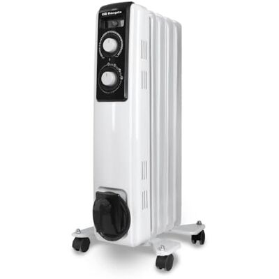Orbegozo RF 1000 oljeradiator, 1 000 W effekt, modulär konstruktion med 5 element och design i vit, 3 600 W, 1 liter, 44 decibel, trä, svart Orbegozo RF 1000 oljeradiator, 1 000 W effekt, modulär konstruktion med 5 element och design i vit, 3 600 W, 1 liter, 44 decibel, trä, svart