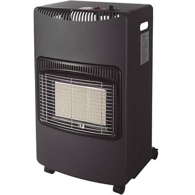 Eden Gasspis i keramik svart och körsbär, 3 500 W, klass A, 3 nivåer, hjul och handtag Eden Gasspis i keramik svart och körsbär, 3 500 W, klass A, 3 nivåer, hjul och handtag