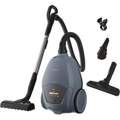 Electrolux Golvdammsugare 700 Silent EB71U2LDB, Tyst dammsugare med påse 59 dB, AllFloor Auto-munstycke, HEPA-filter, 12 m räckvidd, Parketto Pro munstycke, Light Denim Blue Electrolux Golvdammsugare 700 Silent EB71U2LDB, Tyst dammsugare med påse 59 dB, AllFloor Auto-munstycke, HEPA-filter, 12 m räckvidd, Parketto Pro munstycke, Light Denim Blue