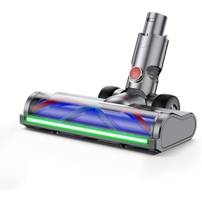 EVARY Elektrisk borste kompatibel med Dyson V6 Animal, V6 Fluffy, DC58, DC59, DC61, DC62, DC74, tillbehör för turboborste med snabbkoppling för hårda golv och mattor med LED-lampor, golvborsttillbehör EVARY Elektrisk borste kompatibel med Dyson V6 Animal, V6 Fluffy, DC58, DC59, DC61, DC62, DC74, tillbehör för turboborste med snabbkoppling för hårda golv och mattor med LED-lampor, golvborsttillbehör