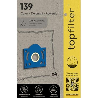 Top Filter TopFilter 139 – 4 x icke-vävda dammsugarpåsar för Rowenta dammsugare – (30 x 26 x 0,1 cm) Top Filter TopFilter 139 – 4 x icke-vävda dammsugarpåsar för Rowenta dammsugare – (30 x 26 x 0,1 cm)