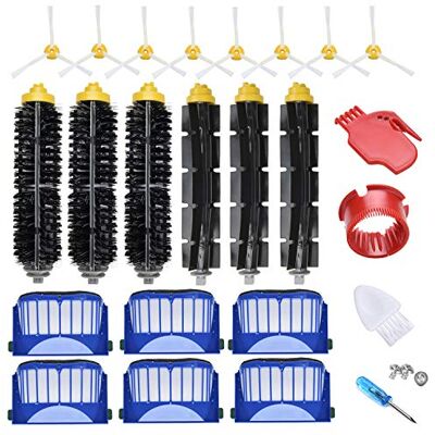 JoyBros ersättningstillbehörssats: 26 st filter, borste kompatibel med iRobot Roomba påfyllningsdelar 600 Series 690 680 660 651 650& 500 Series 595 585 564 552 JoyBros ersättningstillbehörssats: 26 st filter, borste kompatibel med iRobot Roomba påfyllningsdelar 600 Series 690 680 660 651 650& 500 Series 595 585 564 552