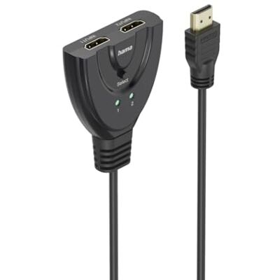Hama 4K HDMI 2x1 vippströmbrytare, 2 hdmi-uttag 1 hdmi-kontakt Hama 4K HDMI 2x1 vippströmbrytare, 2 hdmi-uttag 1 hdmi-kontakt